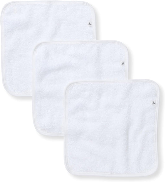 Burt's Bees Baby Infant Washcloths, 100% Organic Cotton, Soft and Super Absorbent Knit Terry & Woven Terry Wash Cloth