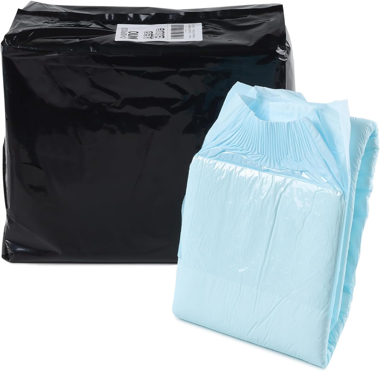 CutiePlusU Disposable Adult Diaper Heavy Absorption Dry Surface Adult Diapers All Night- Blue 10 Pieces (Medium 28"-38")