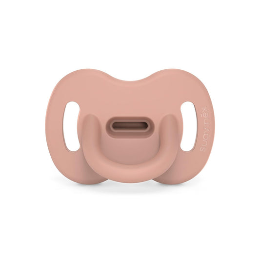 Color Essence SX PRO Silicone Baby Pacifier 1Pk, Made with 100% Soft Silicone, Baby Essentials Perfect for Breastfeeding Babies, Designed in Spain, 6-18 Mths, Marshmallow Nude