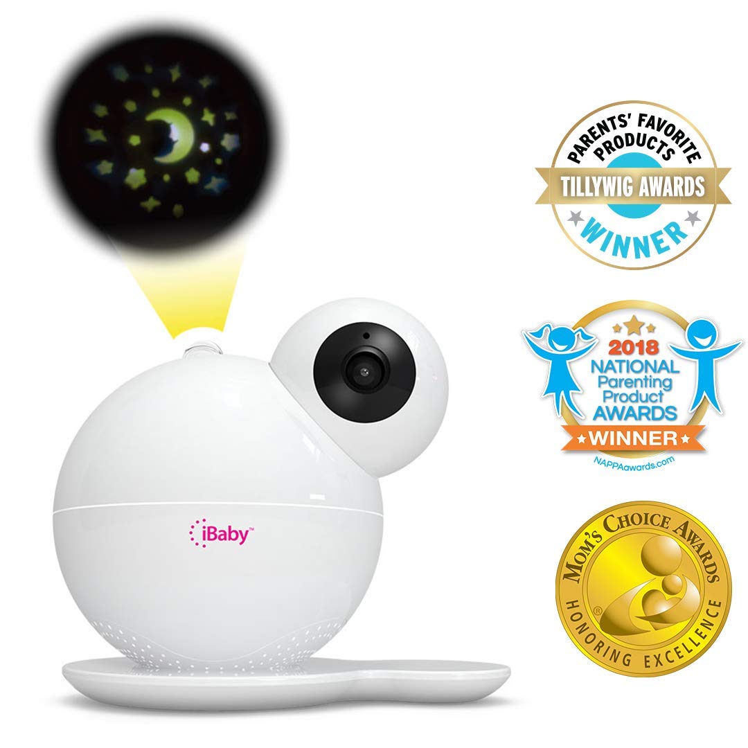 iBaby Smart WiFi Baby Monitor, 1080P Full HD Camera, Temperature and Humidity Sensors, Motion and Cry Alerts, Moonlight Projector, Remote Pan and Tilt with Smartphone App for Android and iOS