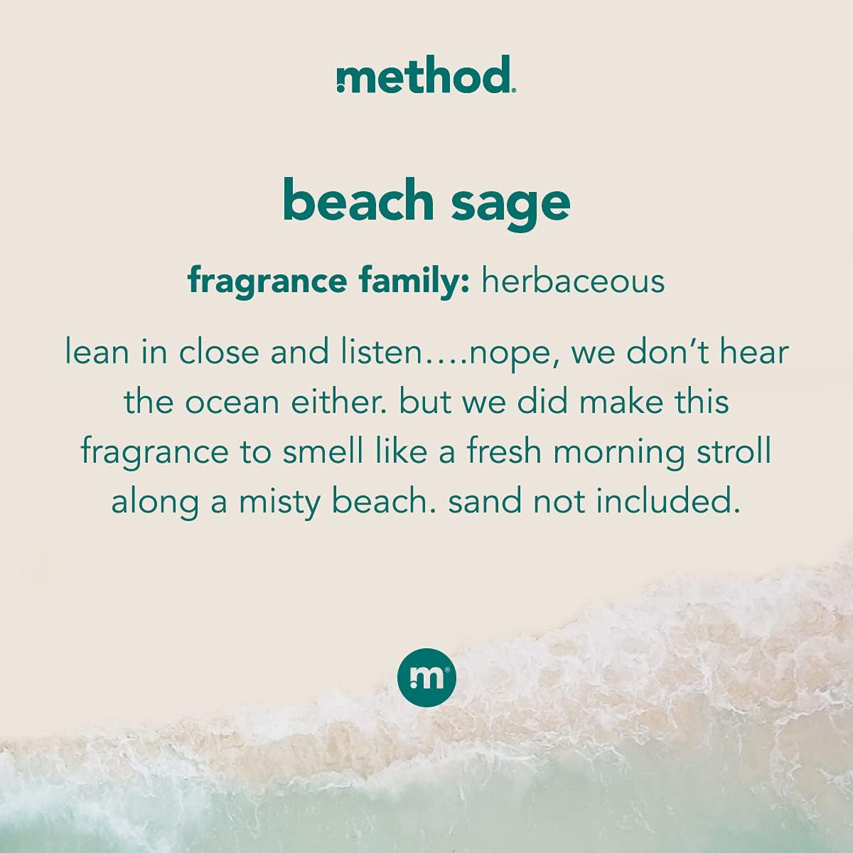 Method Liquid Laundry Detergent; Beach Sage Scent, Stain Remover; ; 66 Loads per 53.5 oz Bottle; (Pack of 1)