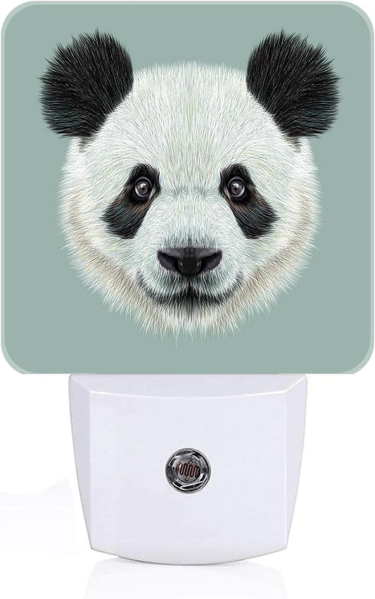 Panda Cute Face Night Light,Plug Into Wall Decor for Stairway,Hallway,Kitchen,Dusk to Dawn Sensor Nightlights for Boys/Girls/Women/Men Room Gifts