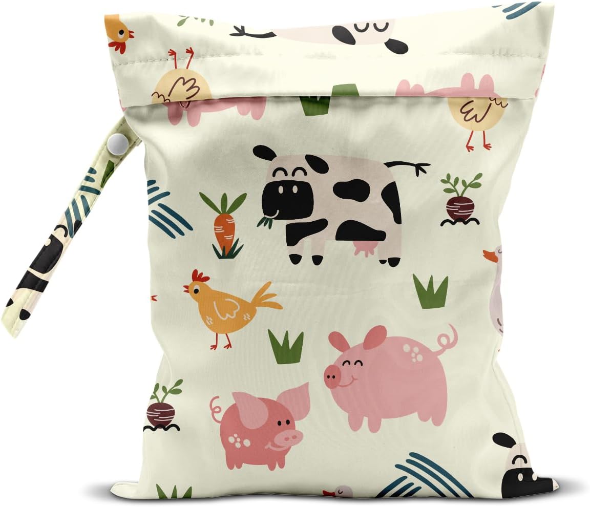 Wet Bag for Baby Swimsuit Dirty Clothes Diaper Yoga Gym, Wet Dry Bag, Beach Vacation Essential for Baby Travel Poor Swiming Bathing Daycare Items