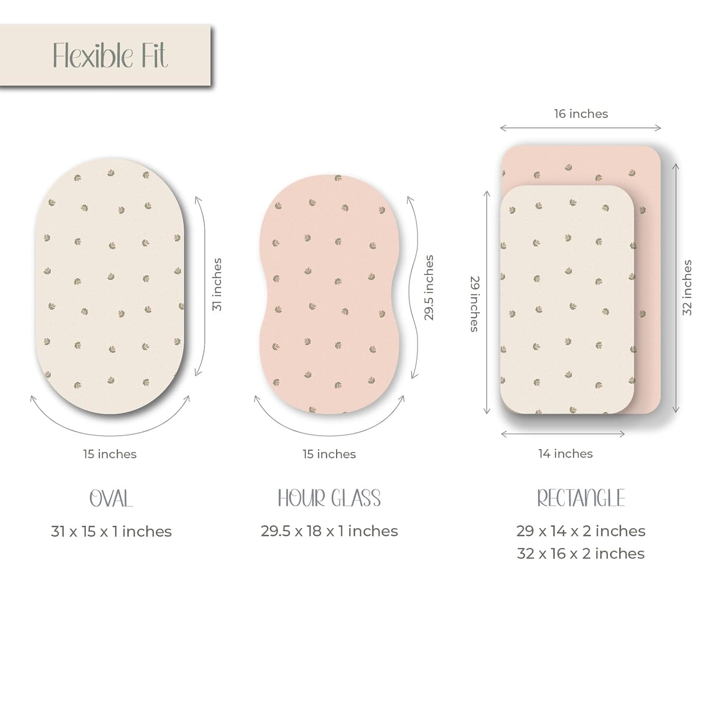Ely’s & Co. Bassinet Sheets, Baby Girl Fitted Bassinet Mattress Sheet Set - 2 Pack, 100% Jersey Knit Cotton, fits Oval, Hourglass and Rectangle Mattress, Pink Vintage Floral Collection, 32”x16”x3”