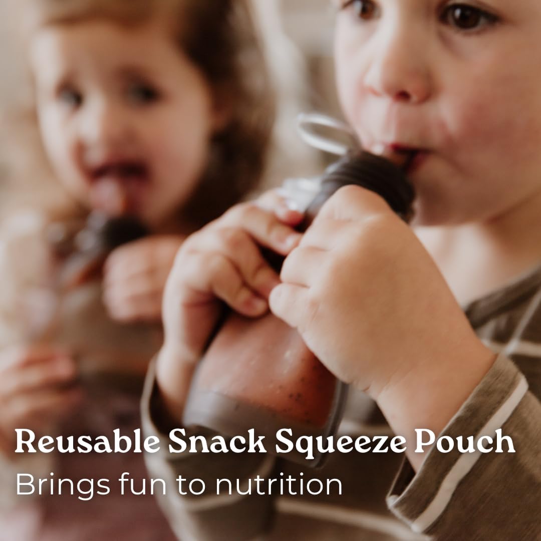 Haakaa Silicone Yummy Pouch (4.5 oz) – Reusable Snack Pouch for Babies/Toddlers/Kids – Leak-Proof, Food-Grade Silicone: Freezer & Dishwasher Safe (4-PK)