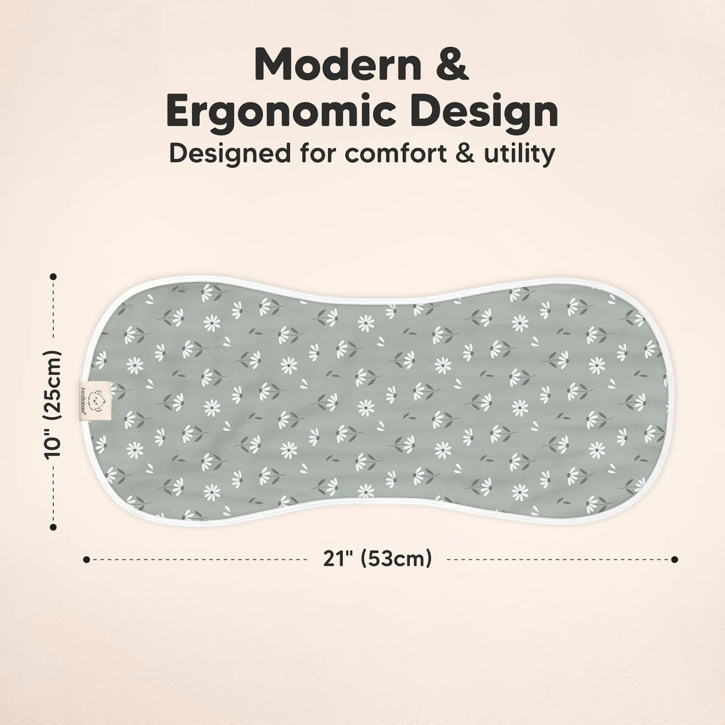 5-Pack Muslin Burp Cloths Baby Boy, Girl - Very Absorbent Baby Burp Cloth Rags, 8-Layers Viscose Derived from Bamboo Cotton Muslin Towel, Super Soft Spit Up Rags, No Shrink Washcloths (Fleur)