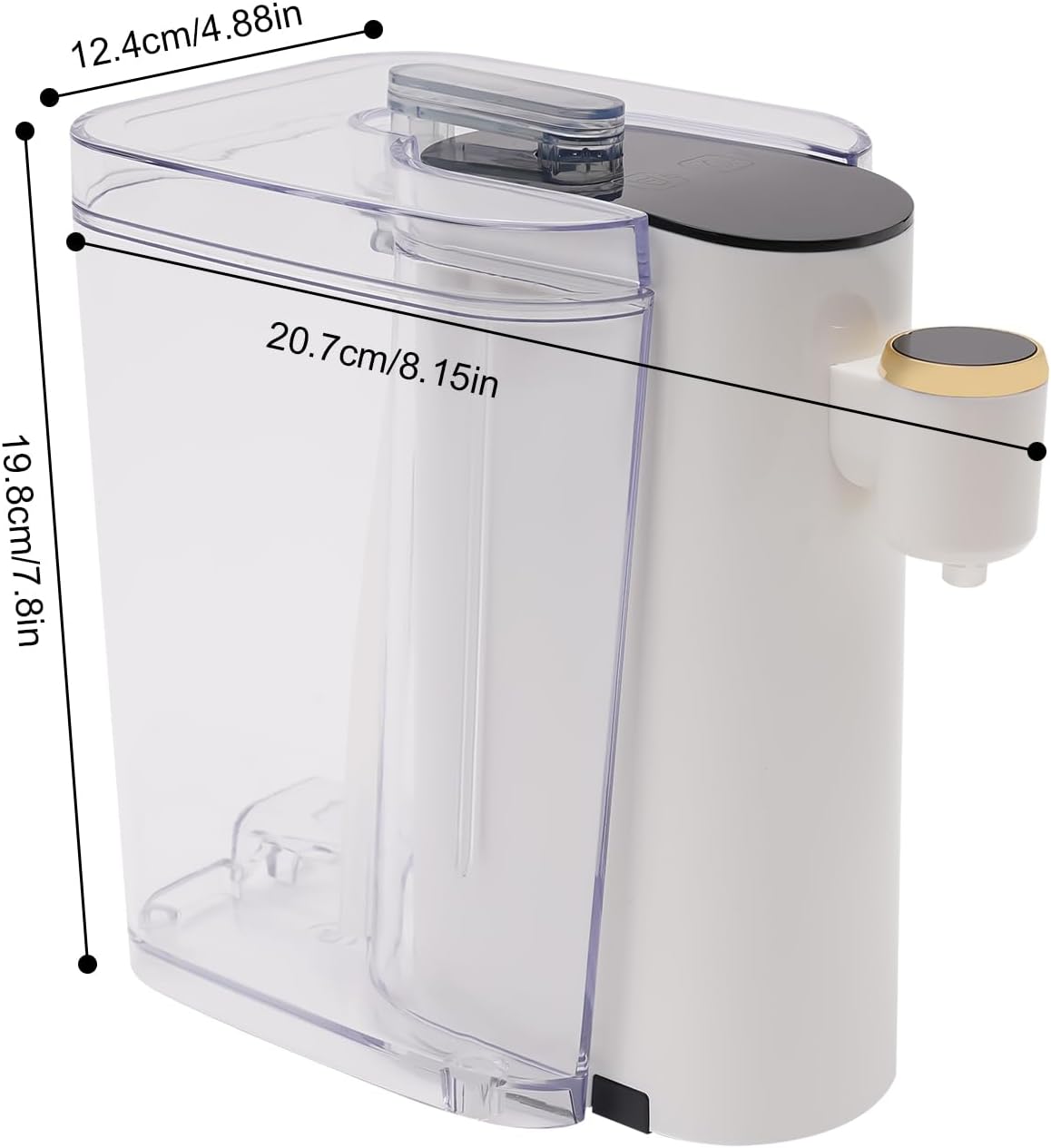 3s Instant Hot Water Dispenser, Baby Bottle Formula Dispenser, Mineral/Bottled Water Dispenser, 5 Temperatures Choices, Portable Water Warmer for Travel, Hotel (Machine + Water Tank)