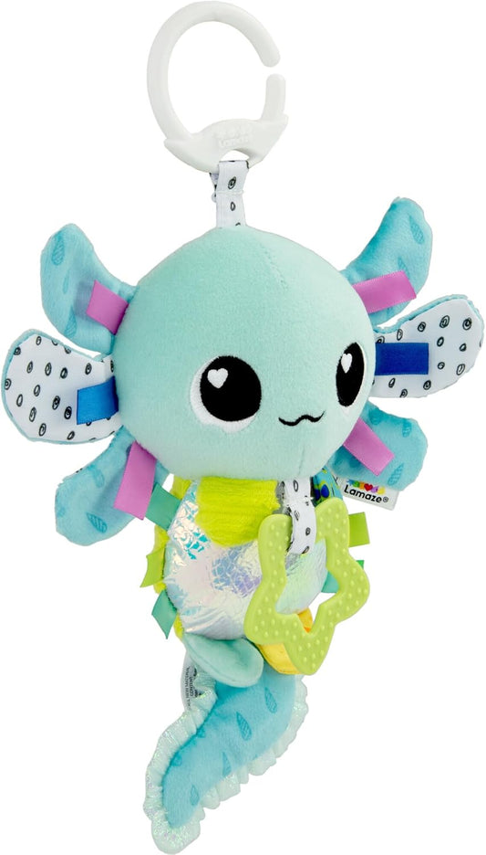 Lamaze Clip On Car Seat and Stroller Toy - Alise The Axolotl - Crinkle Car Seat Toys and Stroller Toys - Sensory Toys for Babies - Baby Gifts and Toddler Stocking Stuffers - Ages 0 Months and Up