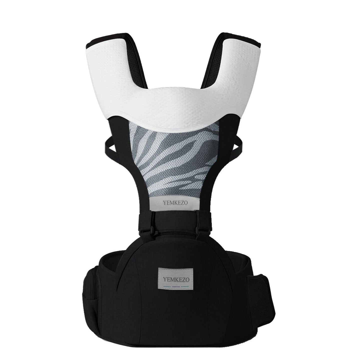 Baby Carrier Newborn to Toddler with Hip Seat, Multifunction Baby Hip, 4-in-1 Ergonomic Infant Carrier (Ergonomic M Position) Adjustable & Removable Baby Holder Carrier for 0-36 Months (Black)