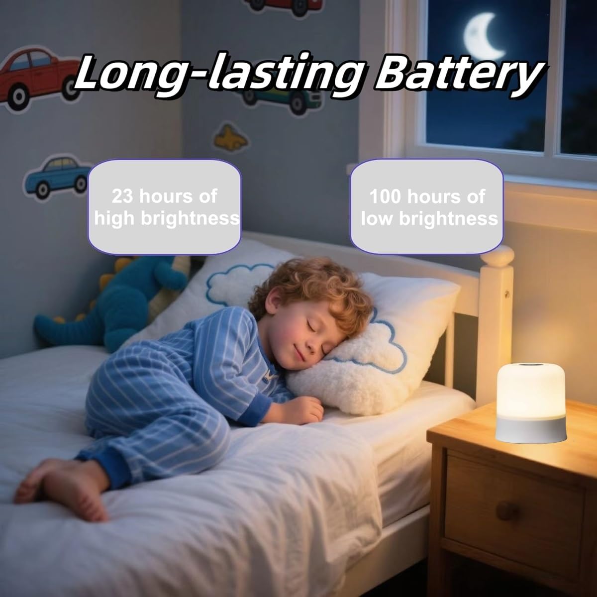 Baby Night Light 3 Colors Egg Light for Nursery Rechargeable Nursery Night Light Small Cordless Table&Bedside Lamp Eye Caring Dimmable LED Touch Night Lamp for Kids, Toddler, Nursing