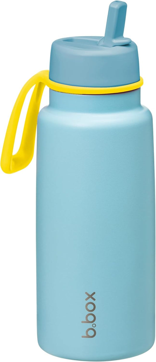 b.box Triple Insulated 34oz Water Bottle w/Stainless Steel Straw. 46 Hours Cold. Leak Proof Tumbler with Lid and Straw for Travel, Gym & School. BPA Free Sports Water Bottles.