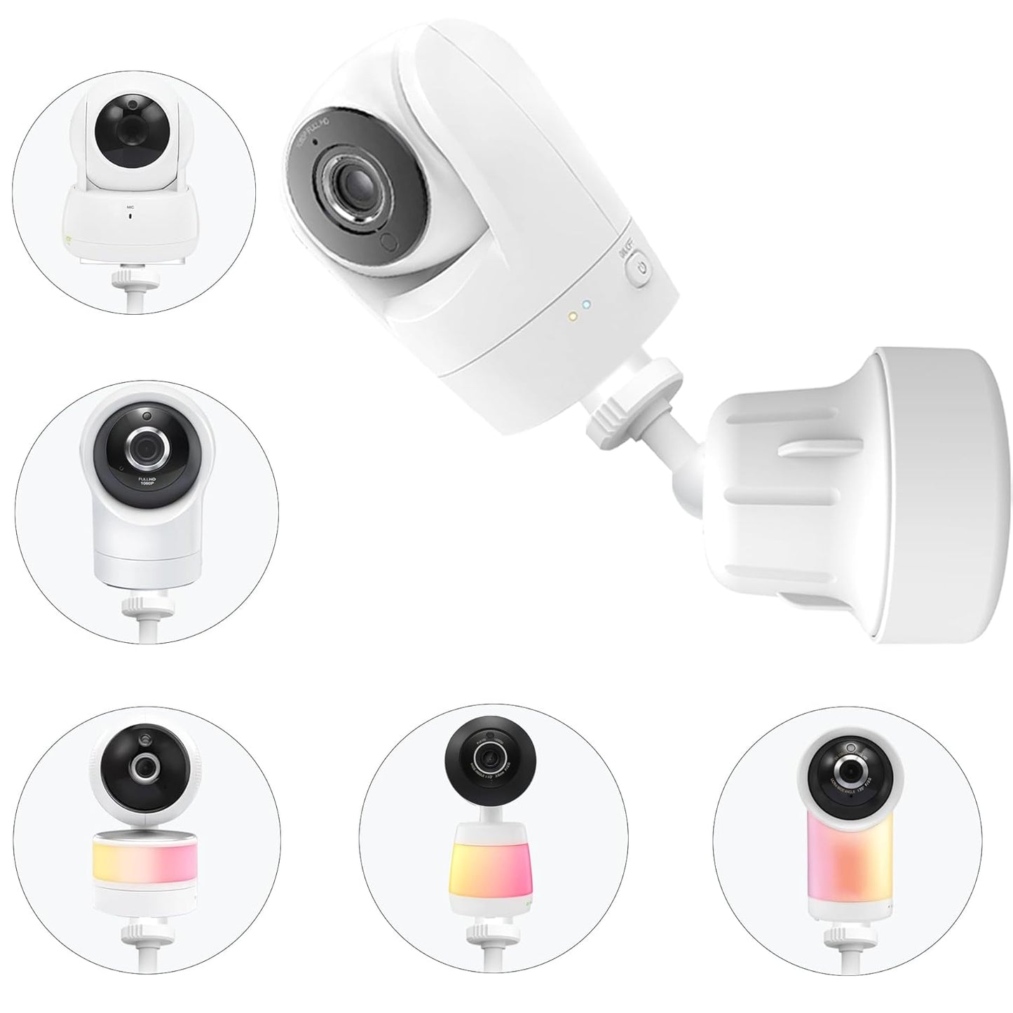 Adjustable Baby Monitor Wall Mount Stand Holder Compatible with VTech VM924/ 901/928HD/5263/5755 /5764HD /7764HD/5766/5263/BM5254/ Leapfrog LF920HD/RM7768HD/LF815HD/LF1726FHD /LF2413 Camera