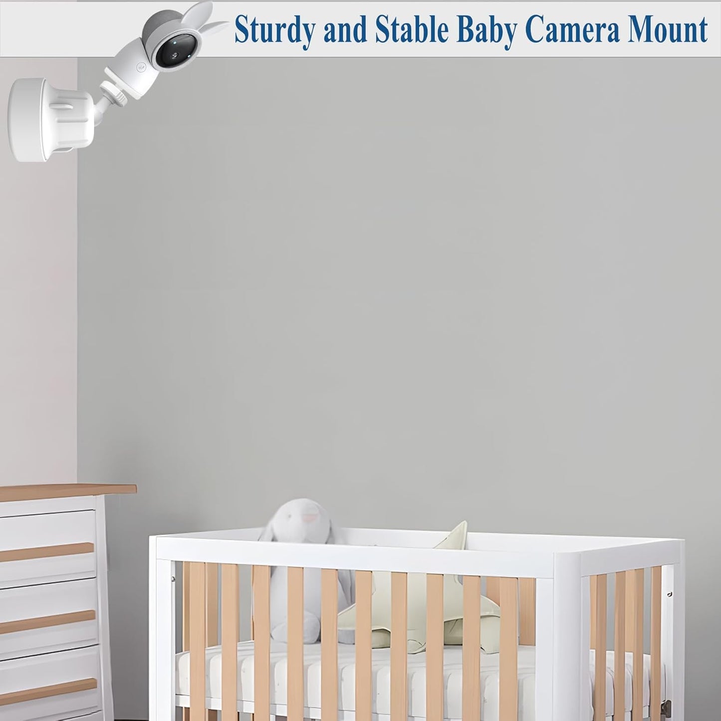 Baby Monitor Mount Stand Compatible with ARENTI 2K Alnanny A4 Baby Camera with 1/4" Threaded Hole,Flexible Adjustable Baby Monitor Wall Mount Holder, Perfect View Angle and Easy to Install