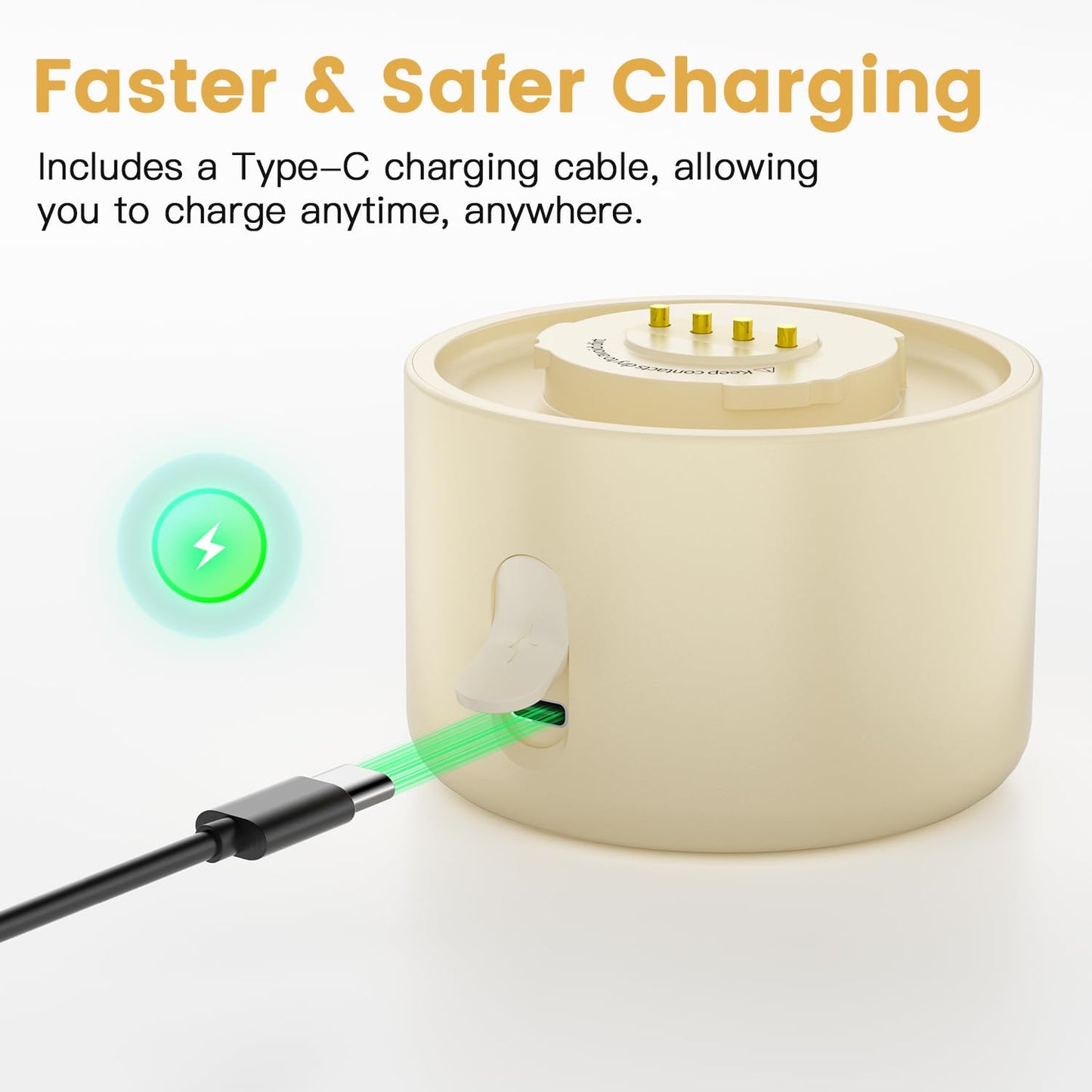 2025 AI Portable Baby Bottle Warmer for Travel – 17oz Cordless Milk Warmer with Detachable Battery, USB Rechargeable Breast Milk Warmer, Baby Bottle Heater for Home and On-The-Go Use