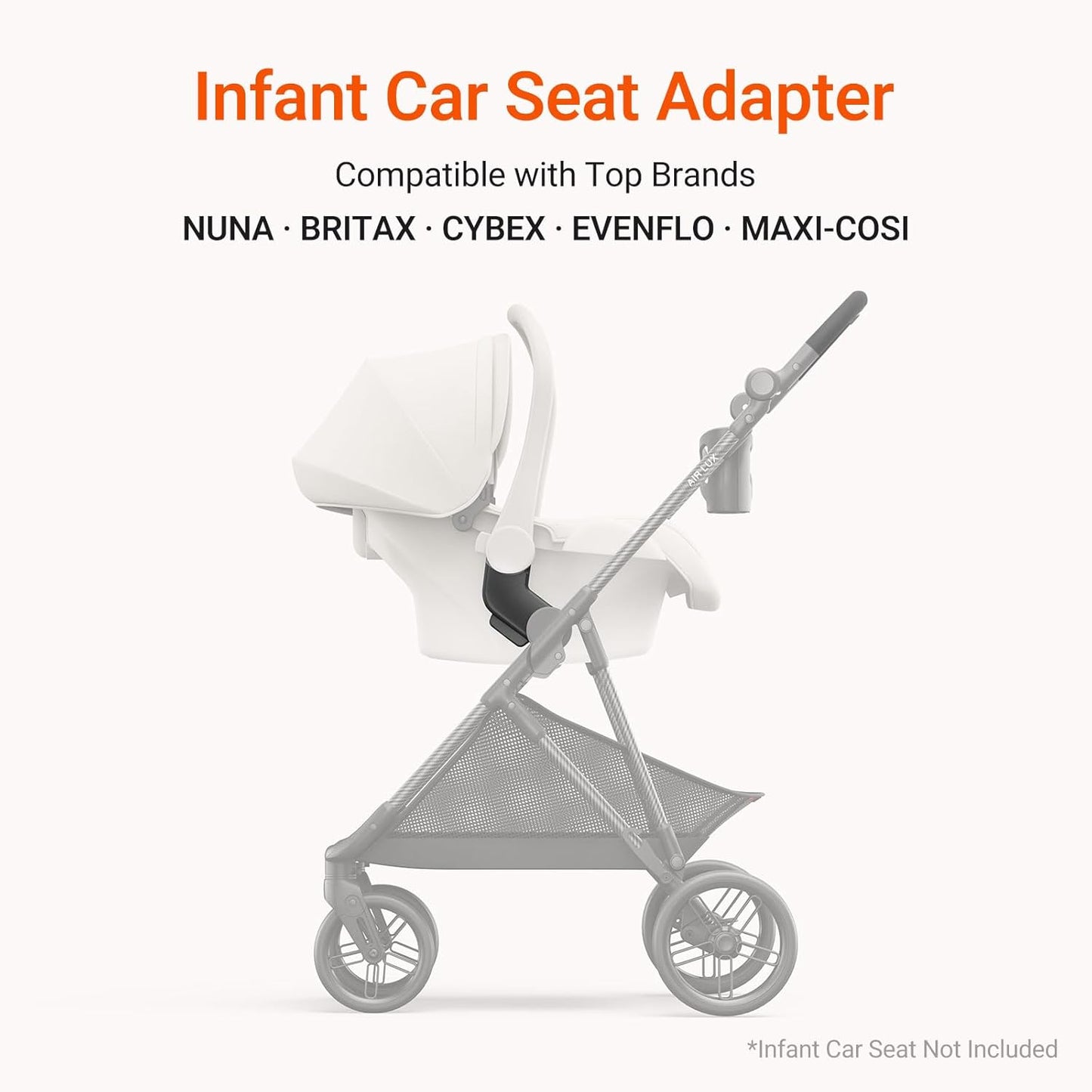 MAMAZING Air Lux Baby Stroller with Carbon Fiber Frame, One-Hand Fold & Reversible Seat, Magnetic 5-Pt Harness, Car Seat Adapter, 15.8lbs, Dark Navy