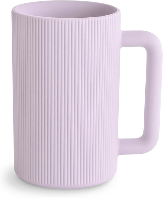 mushie Baby Bath Rinse Cup | 100% Food Grade Silicone | Shampoo & Body Washing Rinser Cup For Kids (Soft Lilac)