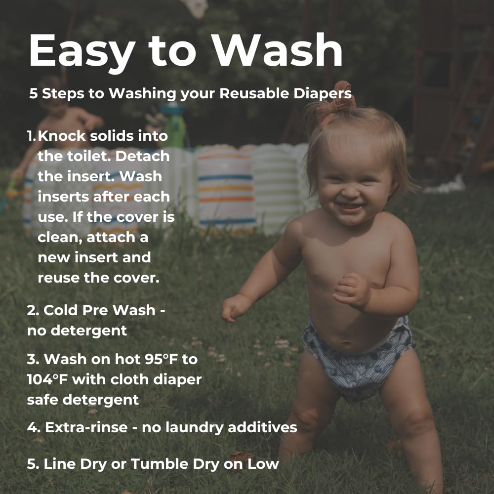 Nora's Nursery Reusable Swim Diapers and Wet Bag - One Size Fully Adjustable - Seaside Unisex 3 Pack with Wet Bag