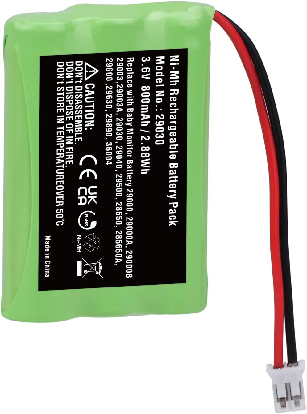3.6V 800mAh 29030 Ni-MH Battery for Summer Infant Baby Monitor 29000,29000A.29000B 29003,29003A,29030,29040,29500 28650,285650A 29600,29630,29890,36004