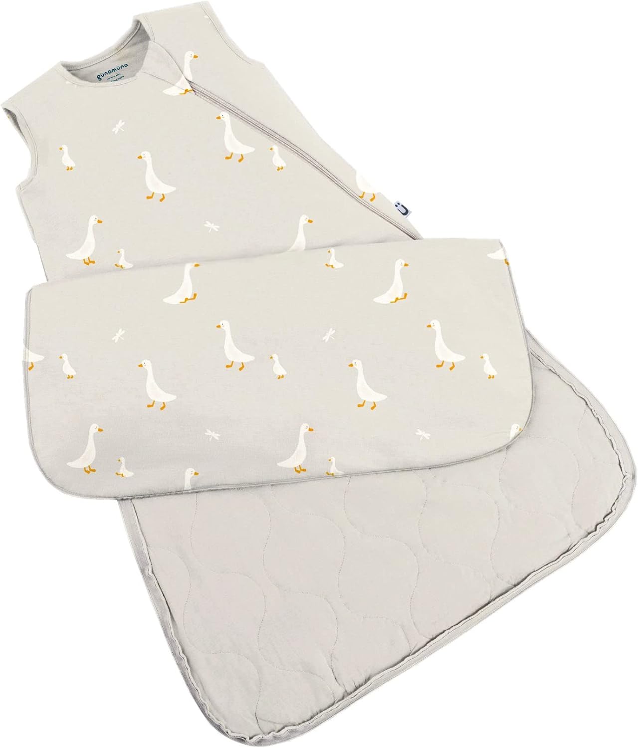 GUNAMUNA günamüna Unisex Baby, Toddler Wearable Blanket, Sleeping Bag Bamboo Rayon, Sleep Sack with Diaper Zipper, 2.6 TOG