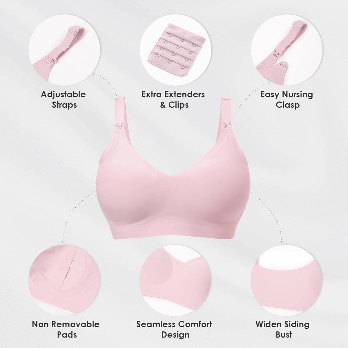 As Fairy Seamless Nursing Bras for Breastfeeding Soft Wireless Sleep Maternity Bralette Regular and Plus Size