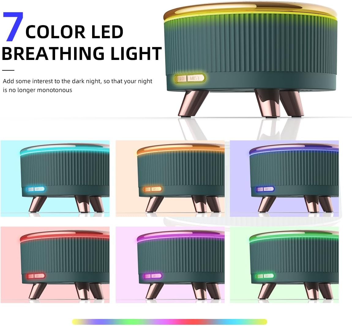 500ML Essential Oil Diffuser: Ultrasonic Aroma Diffuser with Remote Control for Spa Hotel Yoga Room - Humidifier for Bedroom with 7-Color Night Lights & Auto Shut-Off for Nursery/Women Home Relaxation