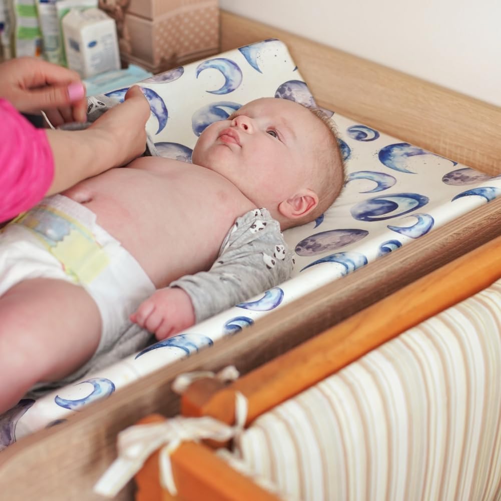 4 Pack Changing Pad Cover for Baby Boys Neutral Unisex Fitted Breathable Baby Changing Pad Sheets for Toddler Changing Table (Sky)