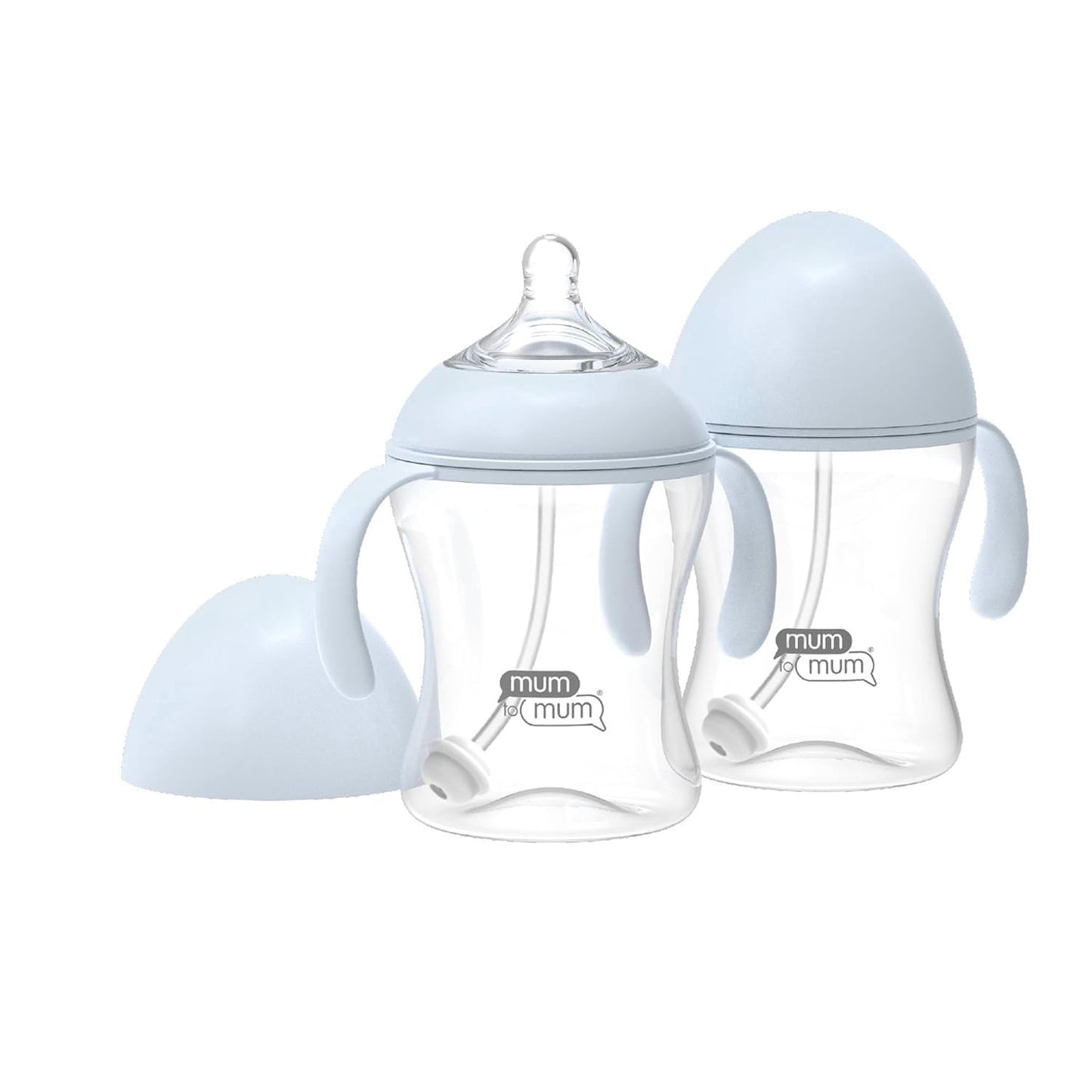 Self Grip Baby Bottles 8oz with "L" Flow Rate Nipples for 6-12 Months, 2 Pack, MM106AA