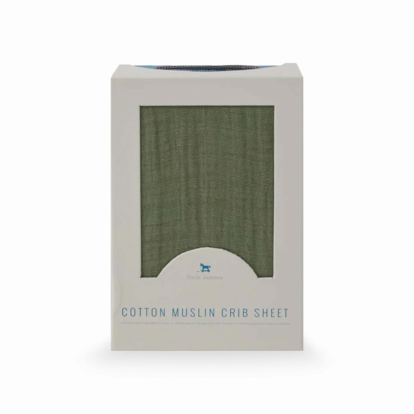 Little Unicorn Premium Crib Sheet | Breathable & Super-Soft Muslin Fabric (Fern)