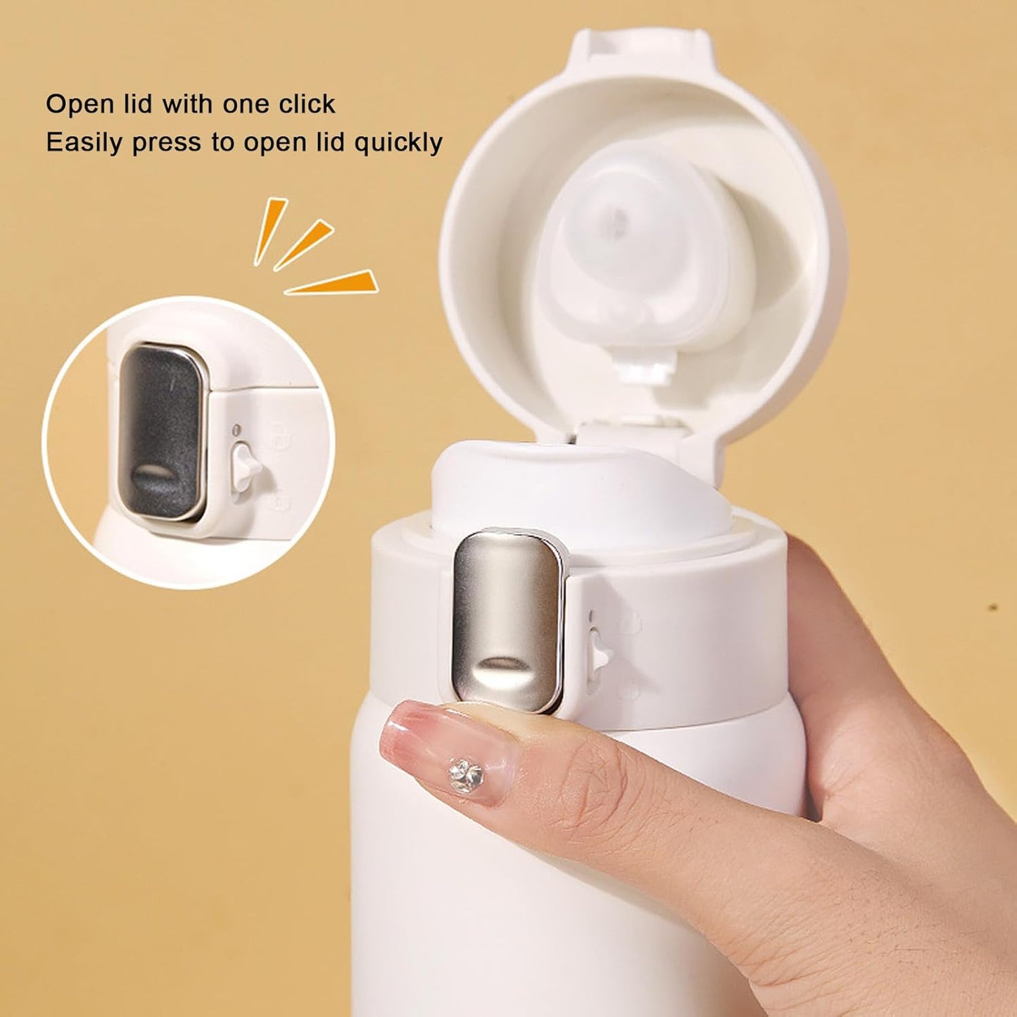 Portable Bottle Warmer, Bottle Warmer, Portable Milk Warmer for Travel, Quickly Heats Water, 37-50°C, Adjustable Capacity 300ml, Travel Bottle Warmer