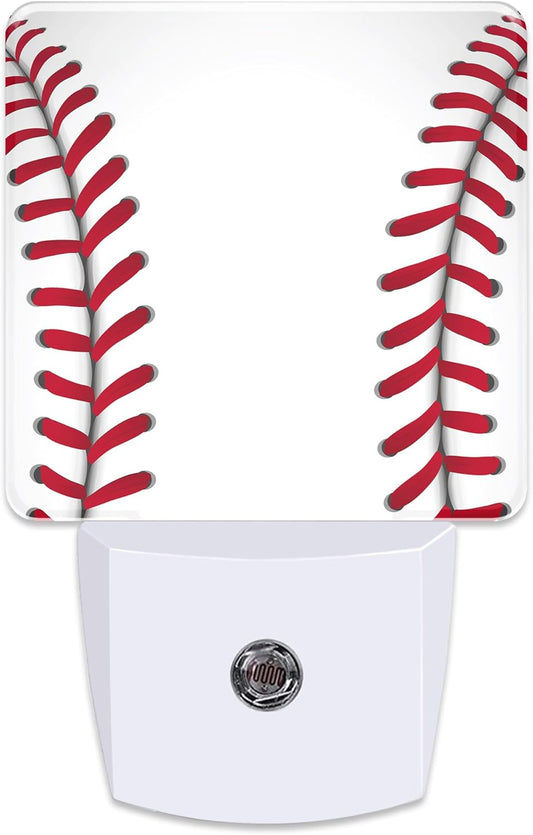 Baseball Plug in Night Light with Auto Dusk to Dawn Sensor,Warm Night Lights for Boys Girls Bedroom Bathroom Hallway Kids Room Gifts