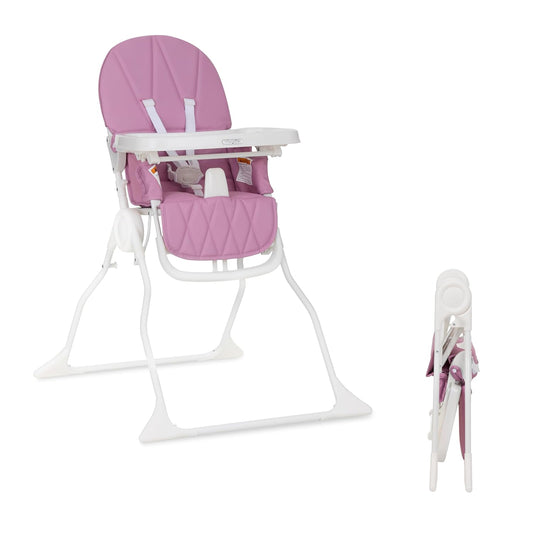 Dream On Me Snack and Stow Highchair | Adjustable Feeding Chair with Removable Tray, Lightweight, Foldable Design, Easy to Clean, Perfect for Toddlers & Infants