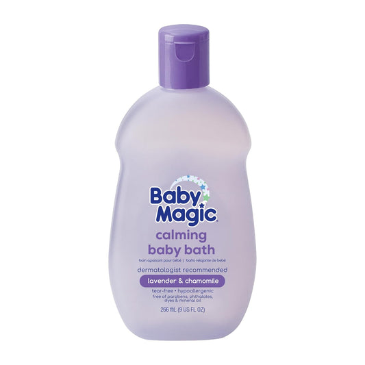 Baby Magic Calming Baby Bath |9oz | Lavender & Chamomile | Tear-Free, Free of Parabens, Phthalates, Sulfates and Dyes