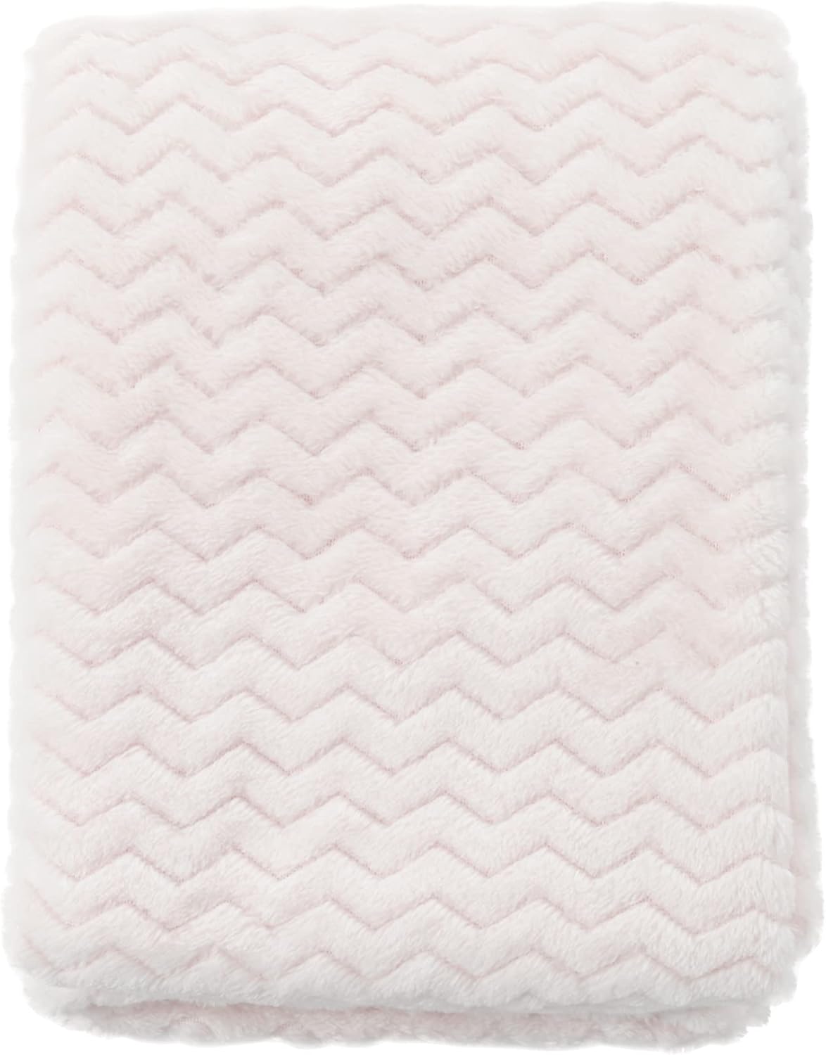 CREVENT 30''X40'' Soft Cozy Warm Baby Blankets for Boys Girls Solid Color - All Season Use - Newborn Essentials (Wave Ivory/White)