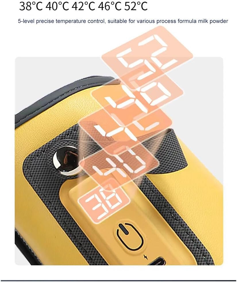 Baby Bottle Warmer, Portable Bottle Warmer, Baby Bottle Insulation Cover Bottle Warmer with LED Display, Heating Accurate Temperature Control for Travel Camping
