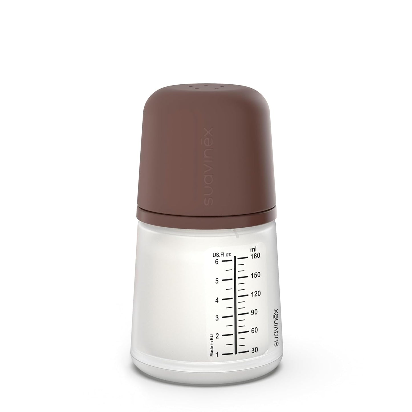 Suavinex Zero Zero Anti Colic Baby Bottle, No 1 Spanish Baby Bottle Brand, Minimizes Bottle Rejection & Nipple Confusion, Perfect for Breastfeeding Babies, 6oz/180mL, Deep Tone, Adaptable Flow Nipple