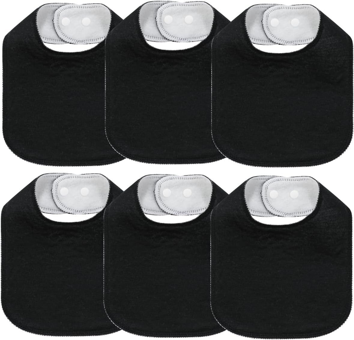8 Pack Baby Bibs Unisex Adjustable with Snaps Ultra Soft Absorbent Drooling Teething for Boys and Girls