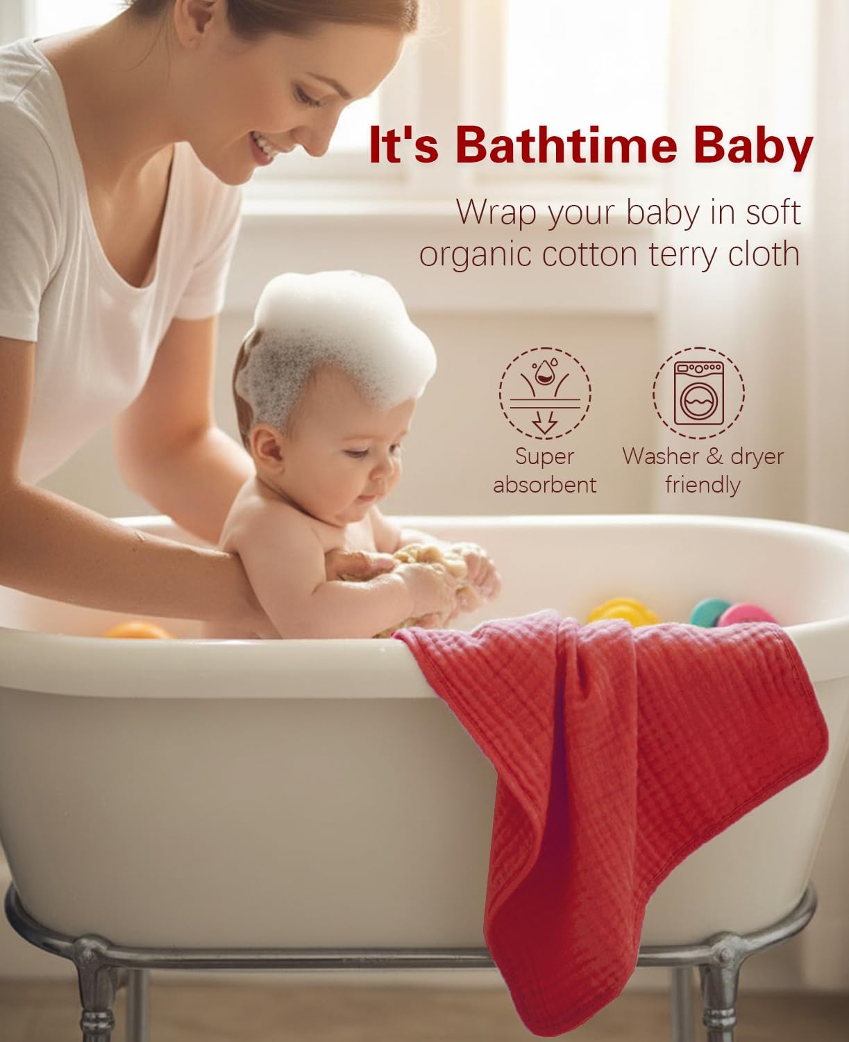 3-Pack Hooded Baby Towels for Newborn 100% Cotton Soft Babies Blanket Toddler and Kids Bath Towel Baby Essentials