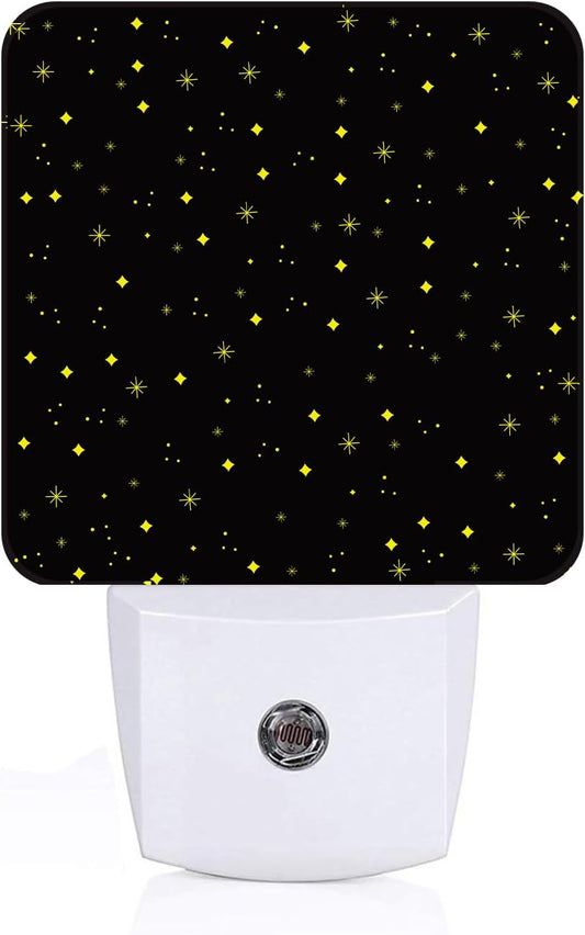 Shining Stars Night Light,Plug-in Night Lights with Dusk-to-Dawn Sensor for Stairway,Hallway,Bedroom Sleep Friendly Ideal for Women/Girls/Boys Gift,0.5w
