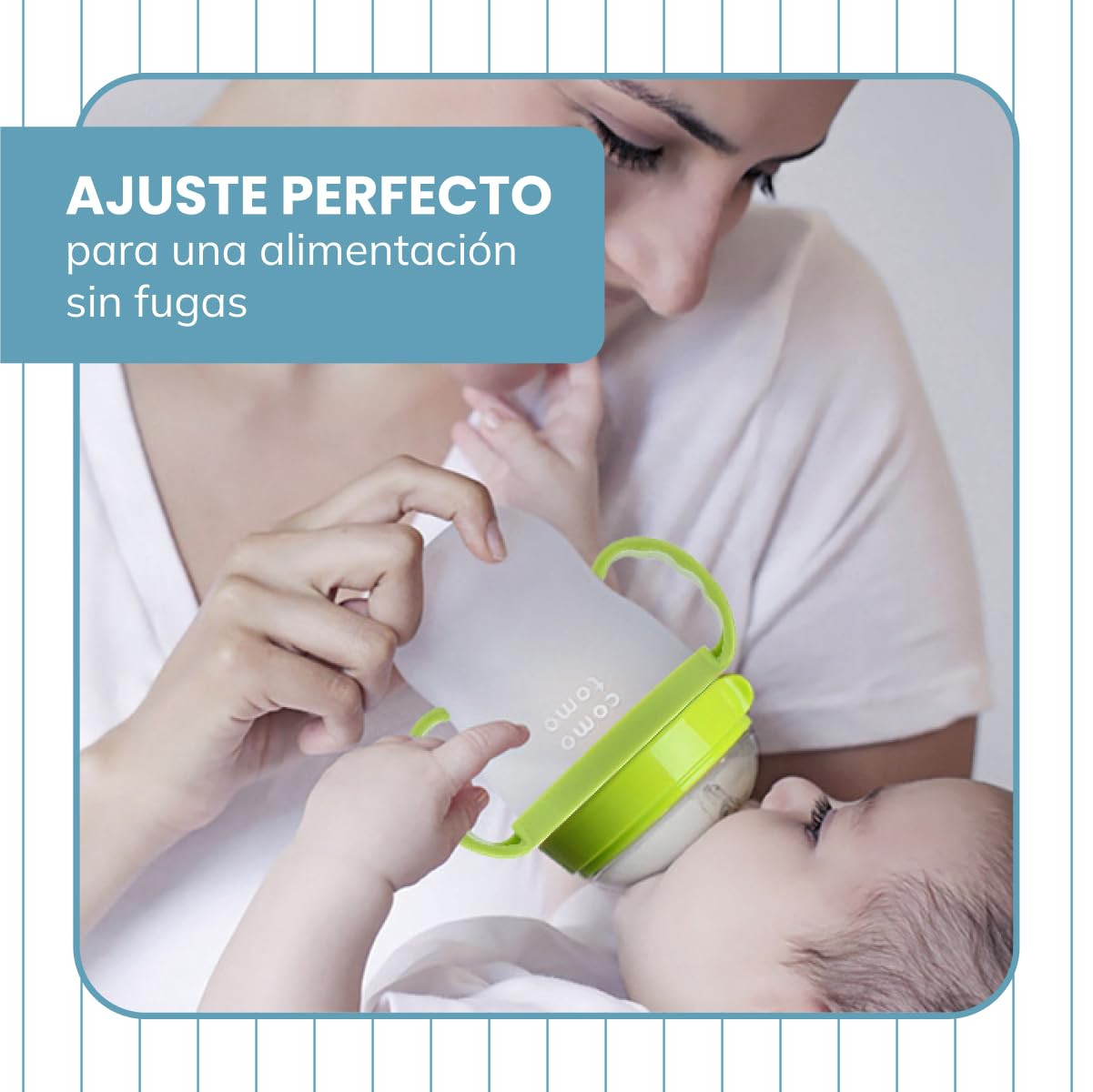 Botabee Baby Bottle Handle Grip for Comotomo 5 Ounce and 8 Ounce Silicone Bottles - Pack of 3 (Green)