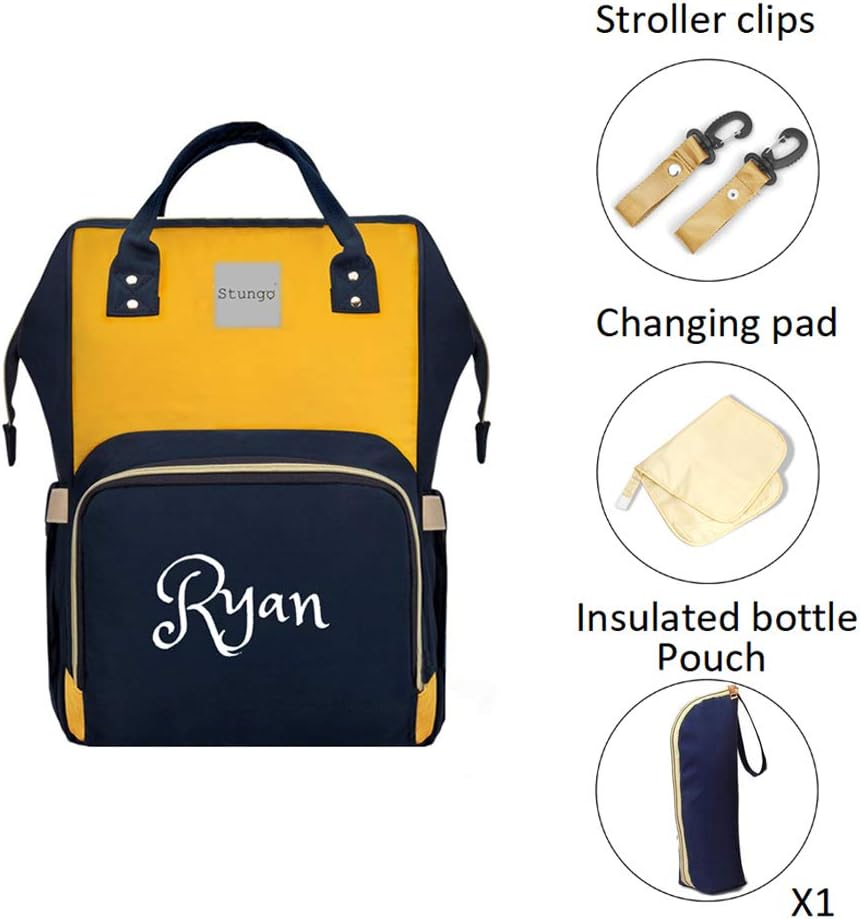 PERSONALIZED Large Diaper Bag Knapsack Custom Diaper bag Monogram Backpack