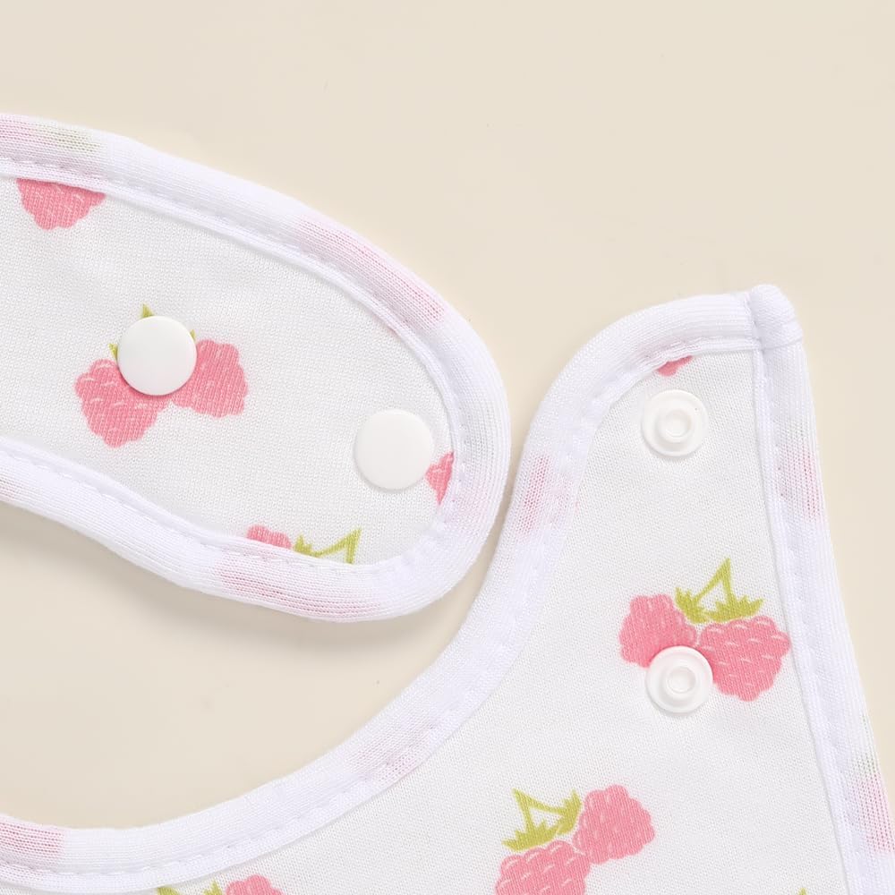 8 Pack Baby Bibs Unisex Adjustable with Snaps Ultra Soft Absorbent Drooling Teething for Boys and Girls