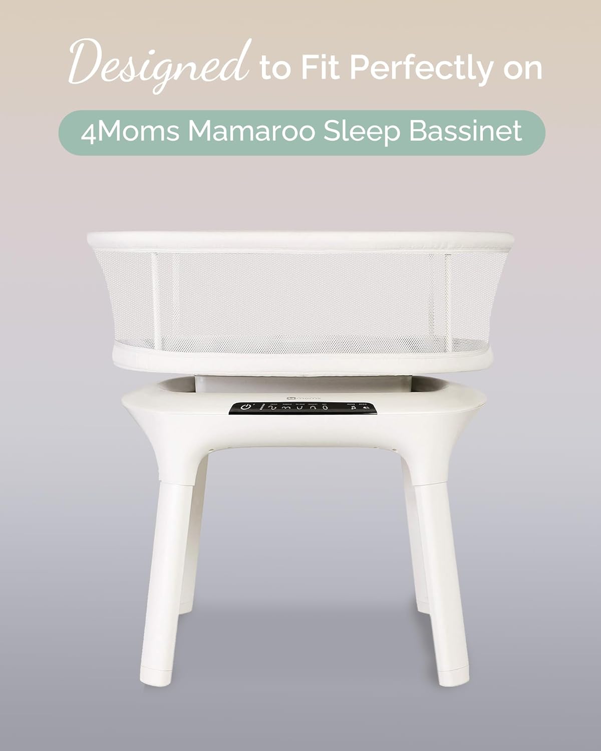Bassinet Fitted Sheets for 4moms Mamaroo Sleep Bassinet - Fits 18 x 30 Inch Oval Bassinet Mattress - Buttery Soft, Premium Stretchy Jersey Knit Sheets - Sky + Sage + Cloud, 3 Pack