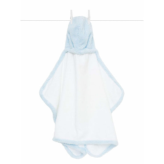 Little Giraffe - Baby Bath Towel - Plush Hooded Baby Towel - Newborn Bath Baby Essentials - 100% Cotton Towel - Luxury Baby Gifts - 24x41" - Blue