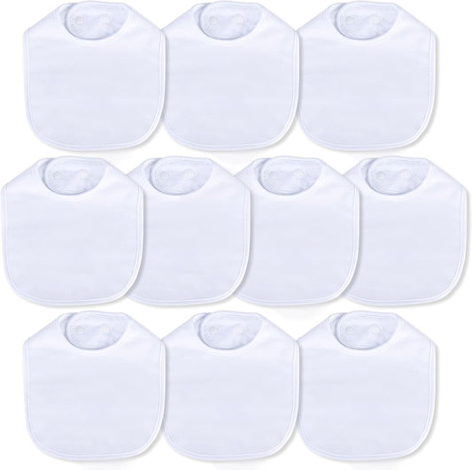 Hakochia Waterproof Baby Bibs Organic Cotton Super Soft and Absorbent With Adjustable Snap for Baby Boys and Girls