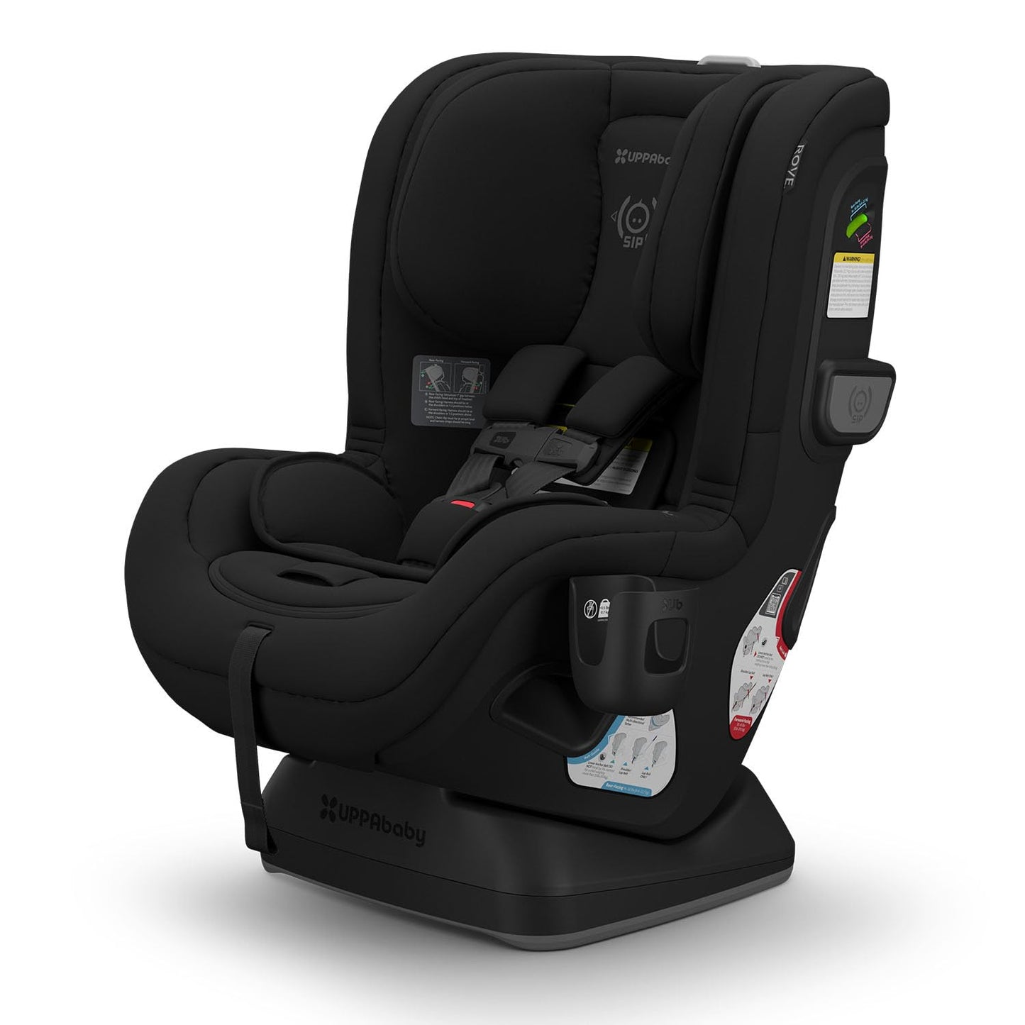 UPPAbaby Rove Convertible Car Seat - 2-in-1 Rear + Forward Facing - Quick + Secure 3-Step Install - Intuitive Safety Technology + Comfort Features - Cup Holder Included - Jake (Black Mélange)