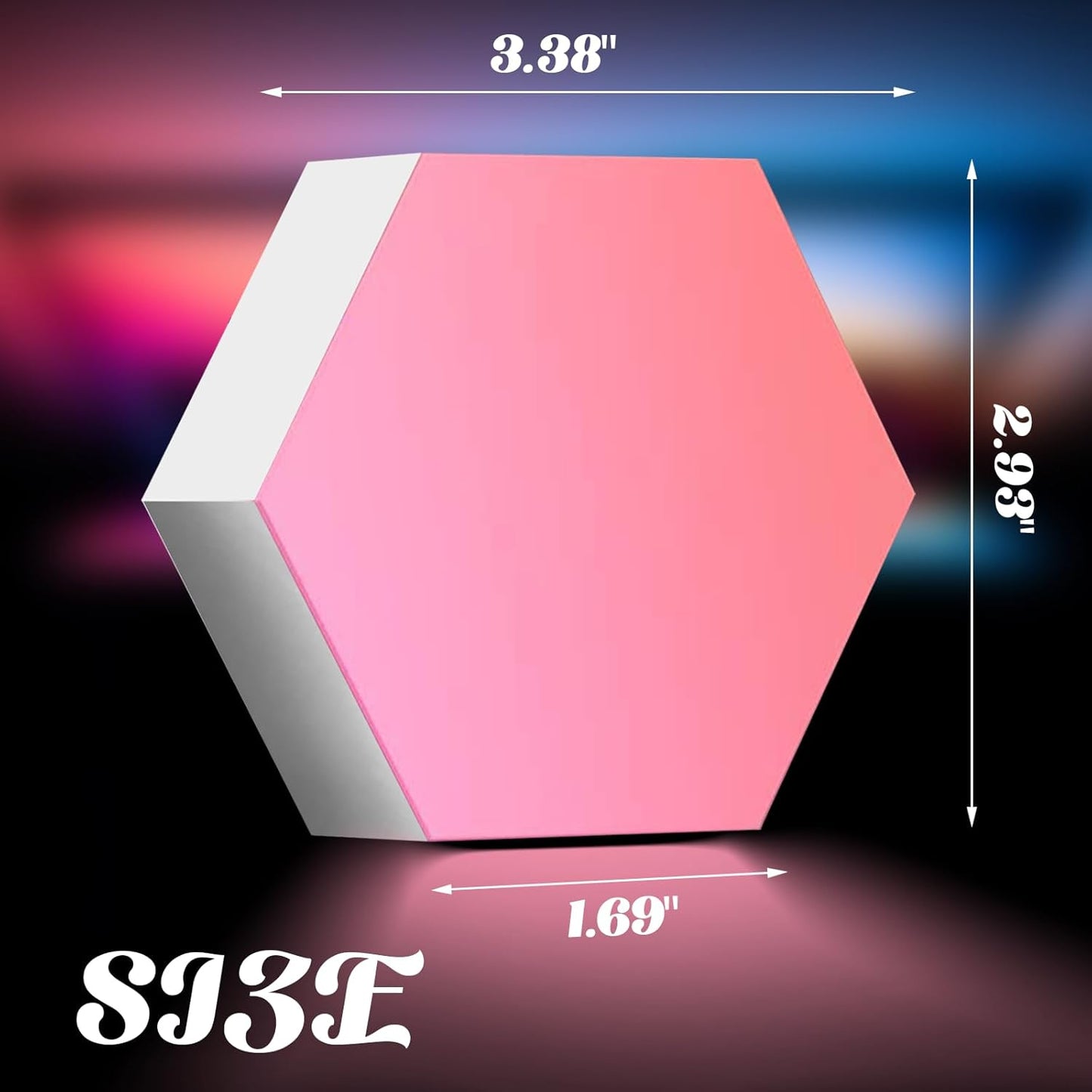 ODISTAR Remote Control Hexagon Wall Light,Smart Wall-Mounted Touch-Sensitive DIY Geometric Modular Assembled RGB led Colorful Light with USB-Power,Used in Bedroom (10-Pack)