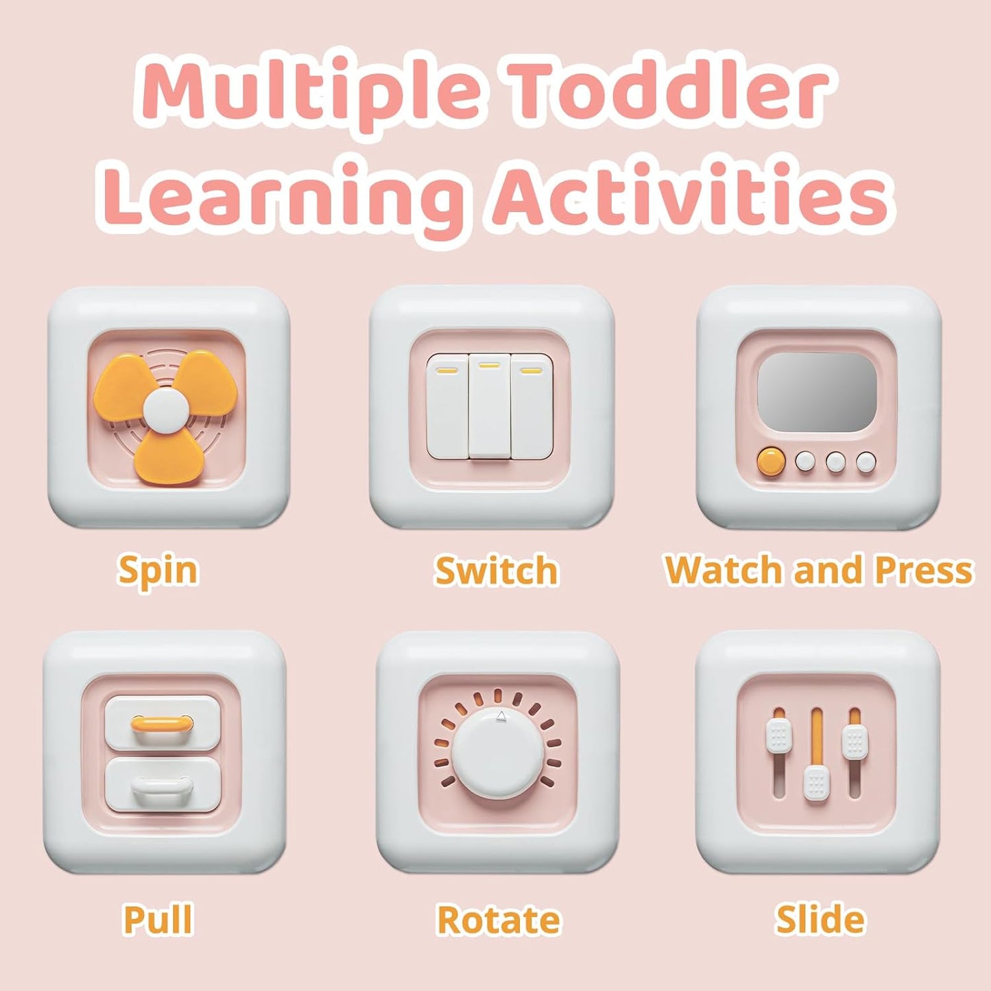 Busy Cube, Toys for 1 Year Old Girl Gifts, Montessori for Baby Girl, Travel Sensory Toys for Toddlers 1-3, Learning Fine Motor Skills| 1st Birthday Girl Gifts 12 Months Stocking Stuffers