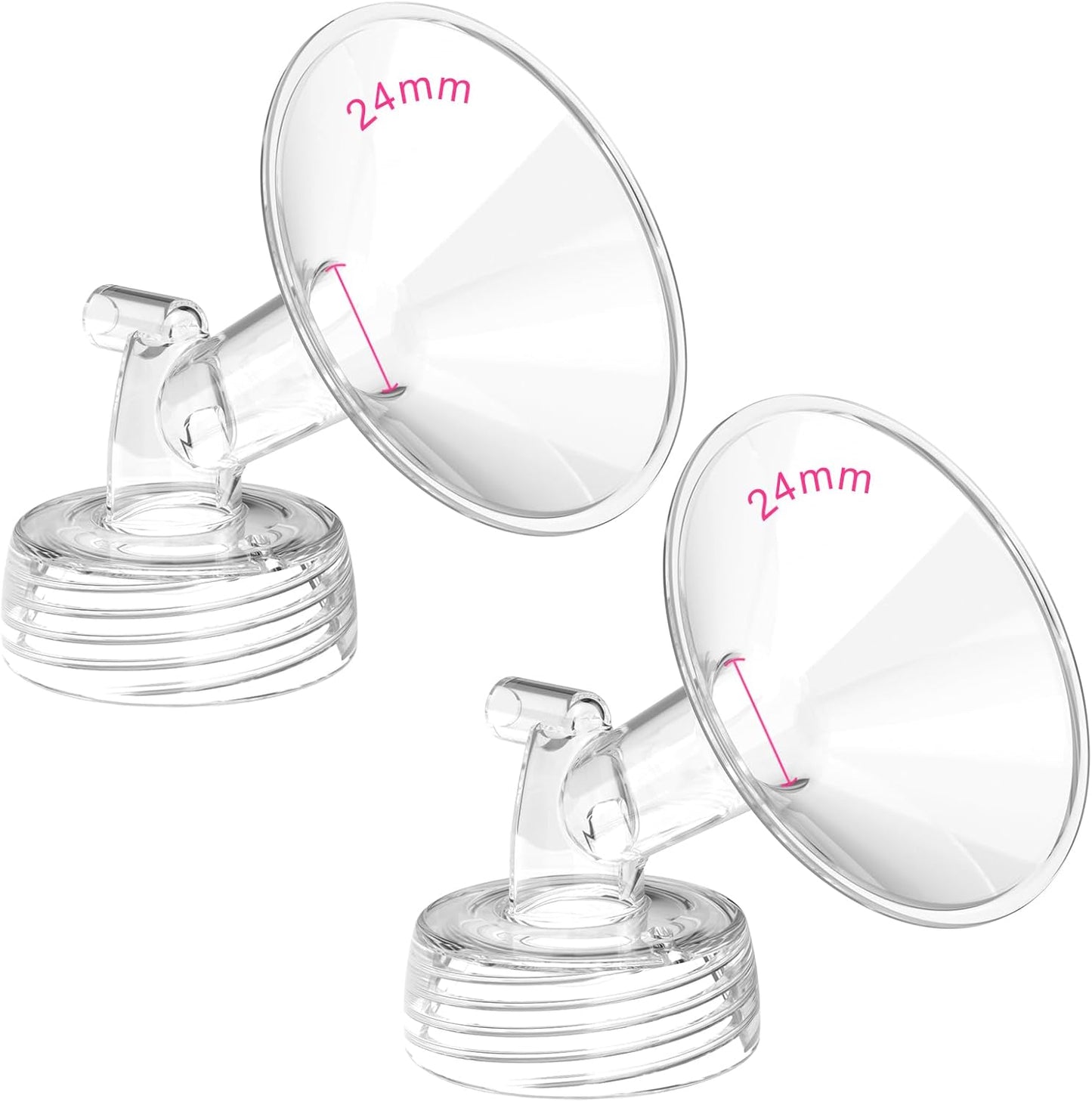 Breast Pump Parts，Replacement Pump Parts for Spectra S1/S2/9 Plus, Not Original Accessories, Flange Inserts Kits Sets(24MM*2)