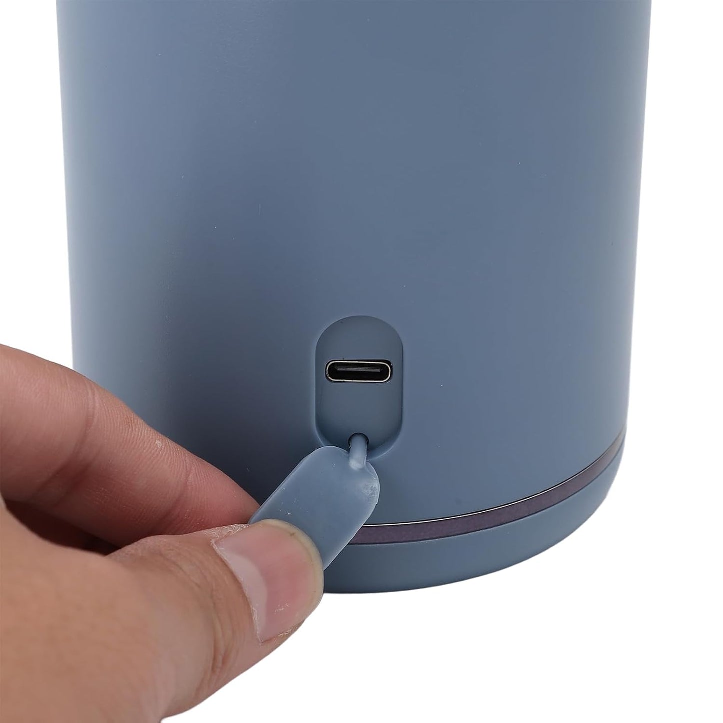 Portable Milk Warmer for Travel, 300ML Capacity, Fast Heating Bottle Warmer for Breastmilk and Formula, Water Warmer Cordless for Cars Airplane Use, 37℃ to 55℃ Temp Control, Blue