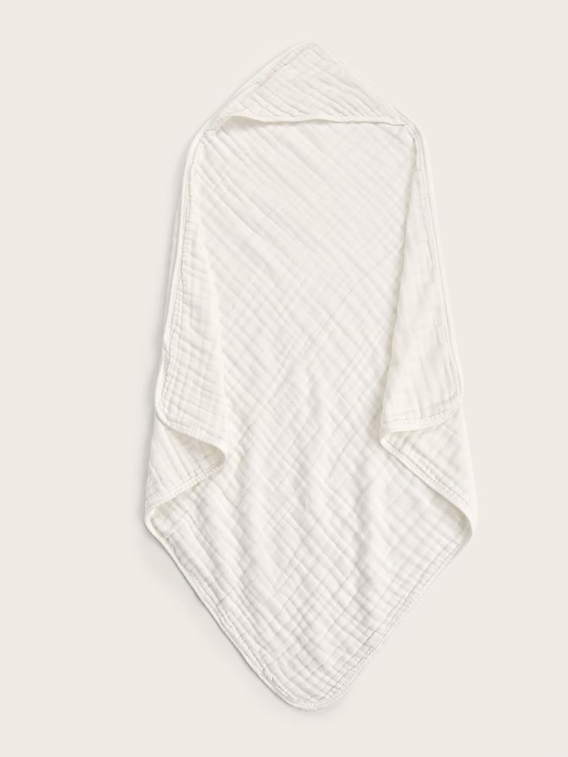 Muslin Hooded Baby Towels 4Pack - 32x32 Inches, Premium 6-Layer 100% Cotton Extra Soft Absorbent Bath Towels for Infant, Newborn Gift Set (4 Pure Colors)